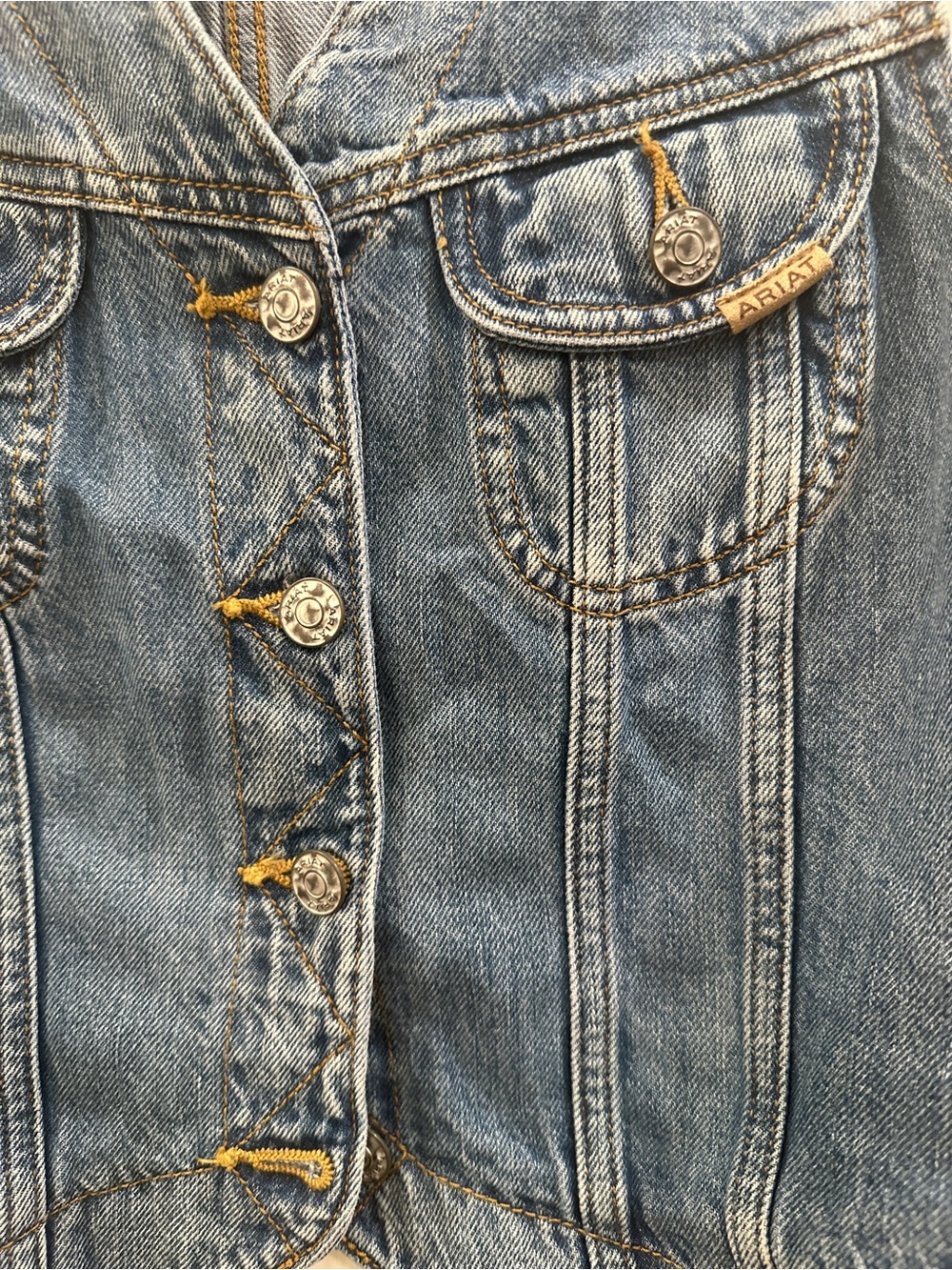 Ariat real denim Ayla Denim Vest size M VGUC - Picture 4 of 6
